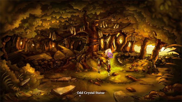 Po powrocie użyj dopiero co poznanego czaru - Cztery portale - zaklęcia skałoszept i zielorost | Solucja - The Night of the Rabbit - poradnik do gry