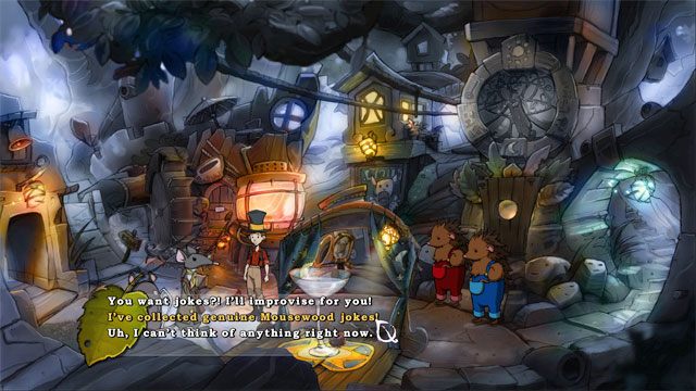 Powróć do centrum miasta - Cztery portale - zaklęcia lisi spryt i iskra nadziei | Solucja - The Night of the Rabbit - poradnik do gry