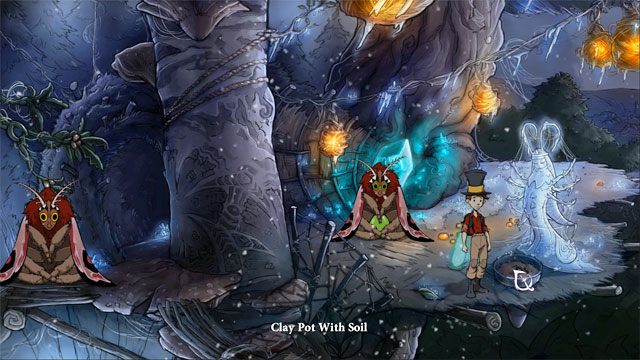 Zmień dzień w noc by wejść do środka - Cztery portale - zaklęcia lisi spryt i iskra nadziei | Solucja - The Night of the Rabbit - poradnik do gry