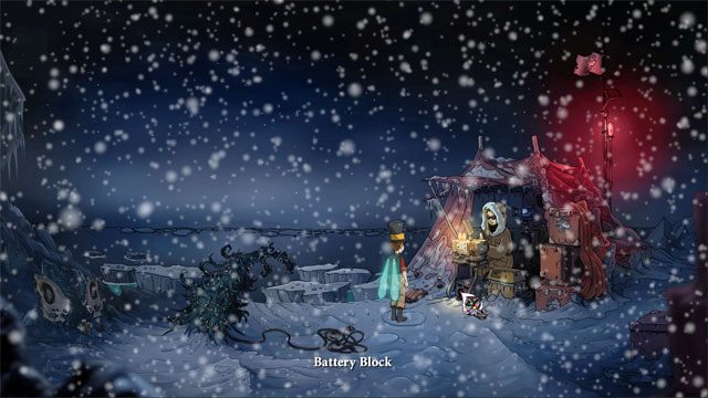 Użyj eksperymentalnych lampek choinkowych na zaroślach - Cztery portale - zaklęcia lisi spryt i iskra nadziei | Solucja - The Night of the Rabbit - poradnik do gry