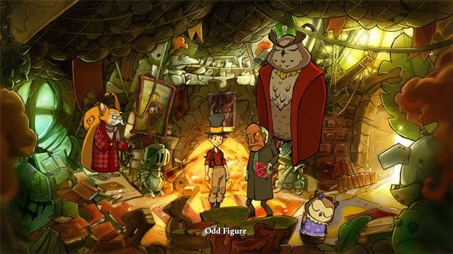 Skieruj się do ratusza - Jaszczurki, butelki i piąty portal | Solucja The Night of the Rabbit - The Night of the Rabbit - poradnik do gry