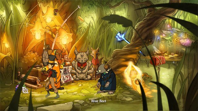 Opuść miasto i udaj się do stacji radiowej, a stąd na bagno - Jaszczurki, butelki i piąty portal | Solucja The Night of the Rabbit - The Night of the Rabbit - poradnik do gry