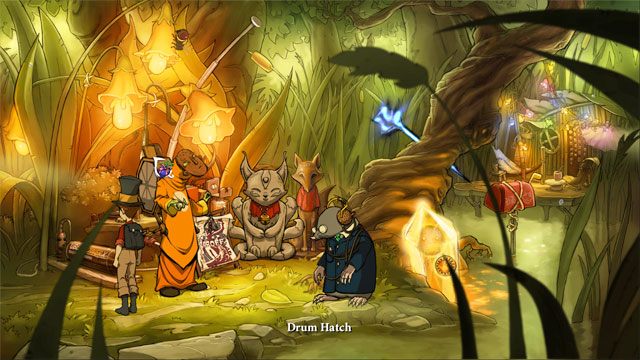 Ponownie zagadaj do jaszczurki i spytaj o to samo - Sobie też możesz powróżyć - Jaszczurki, butelki i piąty portal | Solucja The Night of the Rabbit - The Night of the Rabbit - poradnik do gry