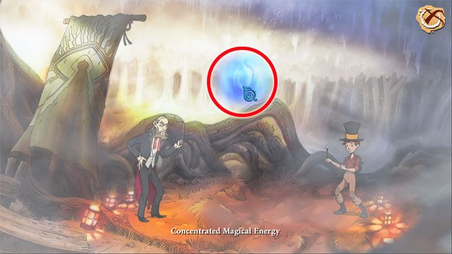 Użyj tego czaru na jego zaklęciu (zauważ, że w prawym-dolnym rogu ekranu pojawią się ikonki twoich czarów - w dalszej części walki nie będziesz musiał otwierać ekwipunku) - Ostateczna rozgrywka | Solucja The Night of the Rabbit - The Night of the Rabbit - poradnik do gry