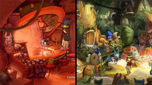 W dzień udaj się do kawiarni i napełnij kubek z logo kawą w ekspresie do kawy - Karty | Kolekcjoner | The Night of the Rabbit - The Night of the Rabbit - poradnik do gry