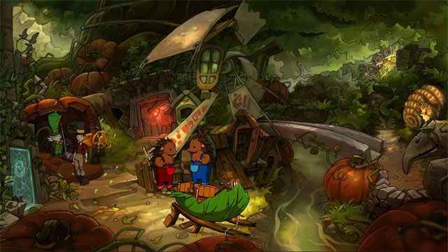 Skrzat nie będzie mógł już przejść więc schowa się w swoim domu - Przygoda w Mysiborze | Solucja The Night of the Rabbit - The Night of the Rabbit - poradnik do gry