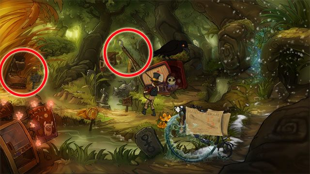 Wróć na środek lokacji, gdzie Urszula ukrywa się przed wroną w zniszczonej stacji radiowej - Przygoda w Mysiborze | Solucja The Night of the Rabbit - The Night of the Rabbit - poradnik do gry