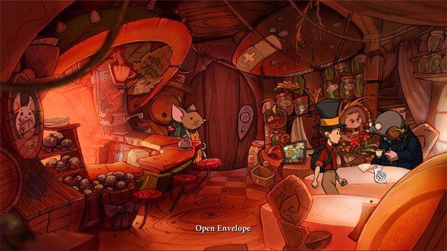 Wejdź do kawiarni - Przygoda w Mysiborze | Solucja The Night of the Rabbit - The Night of the Rabbit - poradnik do gry