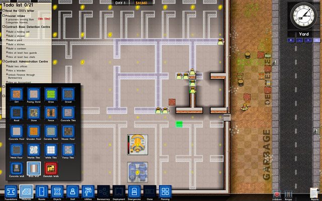 8 - Fundamenty więzienia w Prison Architect | Struktura gry - Prison Architect - poradnik do gry