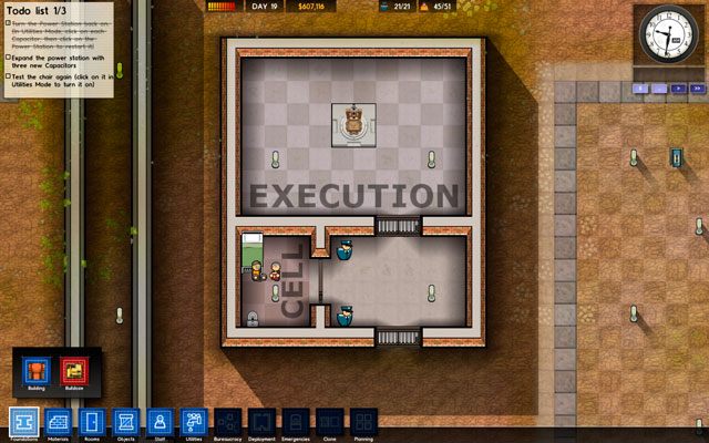 Być może w którymś z kolejnych patchy pojawią się dla niego jakieś zastosowania i wówczas inwestycja stanie się sensowna - Pokój egzekucji w Prison Architect | Pomieszczenia więzienne - Prison Architect - poradnik do gry