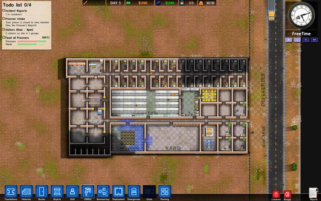 Jeśli wszystko zrobiliśmy dobrze, to powinniśmy uzyskać sprawny system wodno-energetyczny, dostarczający wymaganych surowców do każdego z urządzeń - Media w Prison Architect | Struktura gry - Prison Architect - poradnik do gry