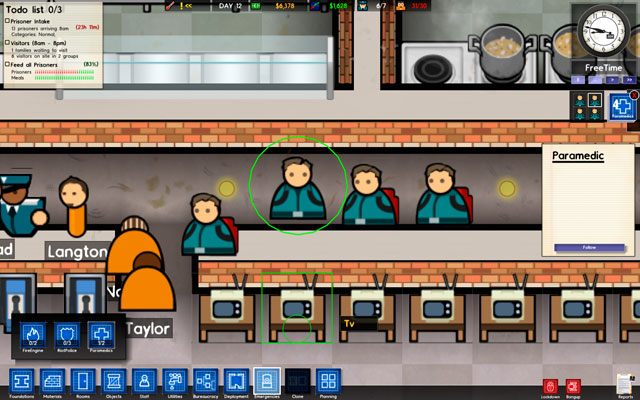Zastosowanie sanitariuszy jest chyba oczywiste - zajmują się oni leczeniem rannych urzędników oraz więźniów - Służby szybkiego reagowania w Prison Architect | Struktura gry - Prison Architect - poradnik do gry