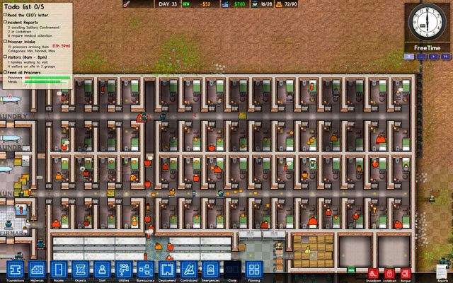 Ściany przydają się również do oddzielania pomieszczeń od siebie nawzajem - w przypadku cel oraz izolatek jest to wręcz wymagane - Materiały budowlane w Prison Architect | Struktura gry - Prison Architect - poradnik do gry