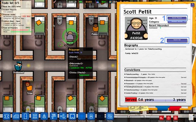 Pod mianem kontrabandy należy rozumieć wszystkie przedmioty, które zostały przemycone lub ukradzione przez więźniów - Kontrabanda w Prison Architect | Struktura gry - Prison Architect - poradnik do gry