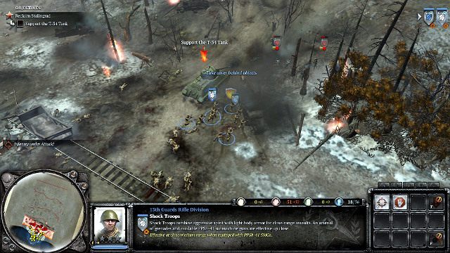 Trzymaj piechotę blisko czołgu, za osłoną - Misja 01 - Stalingradzki dworzec | Kampania w Company of Heroes 2 - Company of Heroes 2 - poradnik do gry