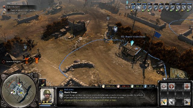 W okolicy kwatery głównej znajdują się miotacze ognia - Misja 02 - Spalona ziemia | Kampania w Company of Heroes 2 - Company of Heroes 2 - poradnik do gry