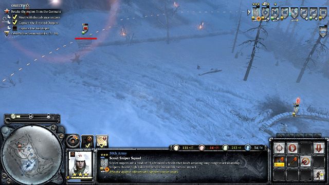 Droga do punktu paliwowego będzie obsadzona przez ckmy - Misja 04 - Zima cudów | Kampania w Company of Heroes 2 - Company of Heroes 2 - poradnik do gry
