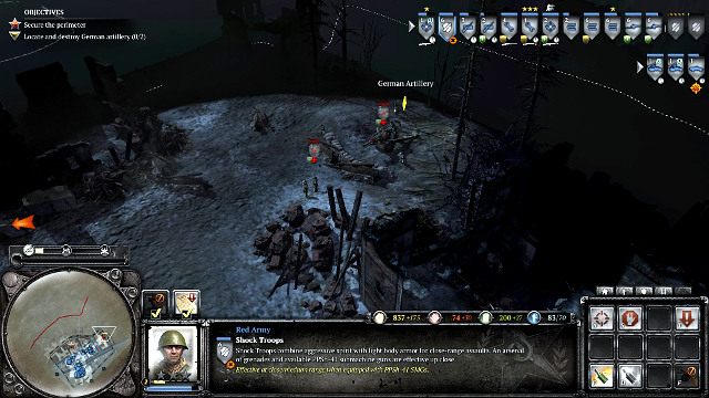 Zniszczenie artylerii nie tylko wykona zadanie bonusowe, ale bardzo uspokoi resztę gry - Misja 05 - Stalingrad | Kampania w Company of Heroes 2 - Company of Heroes 2 - poradnik do gry