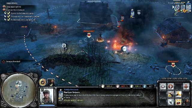 Bomby staraj się wykorzystywać na niemieckie ciężarówki - Misja 11 - Za linią wroga | Kampania w Company of Heroes 2 - Company of Heroes 2 - poradnik do gry
