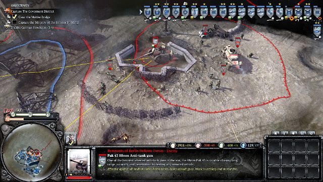 PaK-43 może łatwo przebić się przez pancerz czołgów - Misja 14 - Reichstag | Kampania w Company of Heroes 2 - Company of Heroes 2 - poradnik do gry