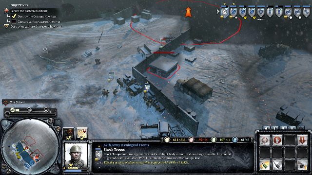 Teraz trzeba będzie przejąć pobliski niemiecki posterunek - Misja 07 - Droga lądowa do Leningradu | Kampania w Company of Heroes 2 - Company of Heroes 2 - poradnik do gry