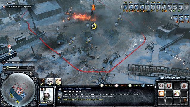 Przed przejęciem terenu dobrze zabezpiecz wschodnią granicę frontu - Misja 07 - Droga lądowa do Leningradu | Kampania w Company of Heroes 2 - Company of Heroes 2 - poradnik do gry