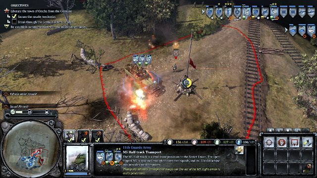 Kolejny punkt na wschodzie po zdobyciu powinien zostać obsadzony wojskiem - Misja 09 - Cisza radiowa | Kampania w Company of Heroes 2 - Company of Heroes 2 - poradnik do gry