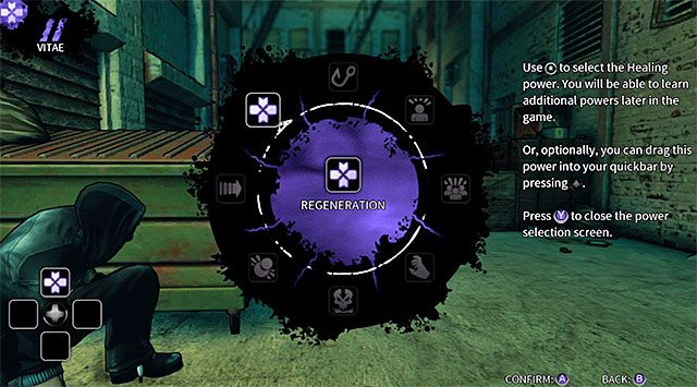 Okno wyboru mocy - Tutorial - alejki | Rozdział 0 | DARK - DARK - poradnik do gry