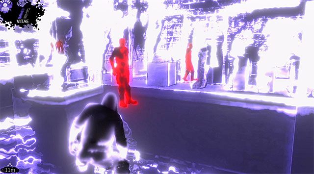 Zatrzymaj się w pokazanym na powyższym screenie miejscu i użyj koniecznie mocy Vampire Vision, a to dlatego, że w drugim bocznym pomieszczeniu przebywa kolejny żołnierz - Pierwsza średniowieczna wystawa | Rozdział 1 - Harding Museum | DARK - DARK - poradnik do gry