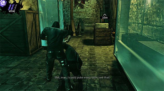 Wartownik patrolujący boczny korytarz - Katakumby | Rozdział 1 - Harding Museum | DARK - DARK - poradnik do gry