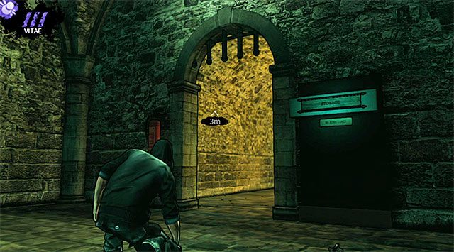 Jeżeli podążałeś zgodnie z moimi wskazówkami to w okolicy pozostaną tylko ghule i z racji tego, że przebywają one blisko siebie najlepiej je zostawić w spokoju, gdyż użycie nawet bardziej wyszukanych wampirzych mocy obarczone jest bardzo dużym ryzykiem wszczęcia alarmu - Katakumby | Rozdział 1 - Harding Museum | DARK - DARK - poradnik do gry