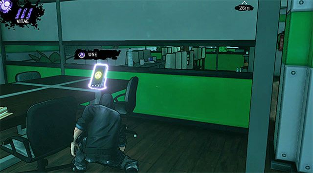 Na sam koniec zbadaj obszar pod drugimi schodami, z których niedawno skorzystałeś - Biuro księgowości | Rozdział 2 - Geoforge | DARK - DARK - poradnik do gry