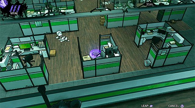 Niezależnie od tego czy zdecydowałeś się na oczyszczenie górnych balkoników biura czy też nie prędzej czy później będziesz musiał dotrzeć na niższy poziom - Biuro księgowości (2) | Rozdział 2 - Geoforge | DARK - DARK - poradnik do gry