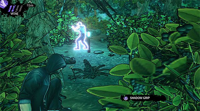 SZYBKO schowaj się teraz za pokazanym na powyższym screenie drzewem, bo przybiegnie tu za chwilę zaalarmowany wartownik - Tereny łowieckie Vlada | Rozdział 2 - Geoforge | DARK - DARK - poradnik do gry