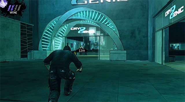 Dwa wejścia do wieżowca w jednego zachodniej części - Lobby (przed pojawieniem się łowców) | Rozdział 5 - Cryogenic | DARK - DARK - poradnik do gry