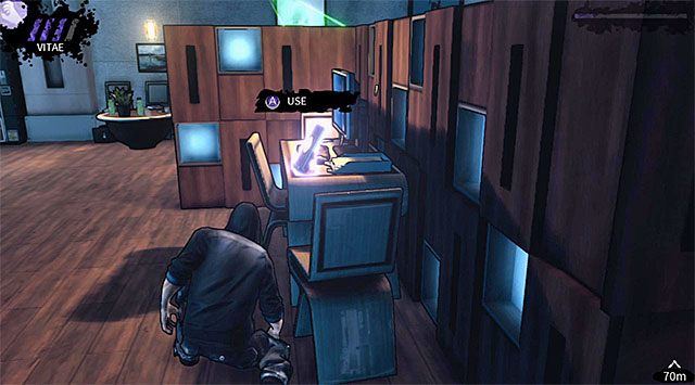 Nie opuszczaj od razu tego obszaru, tylko zainteresuj się leżącym na biurku PDA (200 punktów doświadczenia) - Lobby (po pojawieniu się łowców) | Rozdział 5 - Cryogenic | DARK - DARK - poradnik do gry