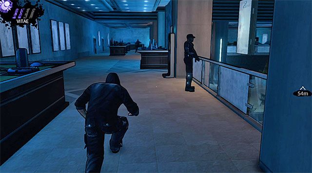 Pierwszy przeciwnik na piętrze - Lobby (po pojawieniu się łowców) | Rozdział 5 - Cryogenic | DARK - DARK - poradnik do gry