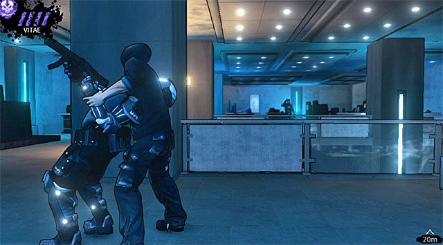 Nieco dalej spotkasz nowego opancerzonego łowcę - Lobby (po pojawieniu się łowców) | Rozdział 5 - Cryogenic | DARK - DARK - poradnik do gry