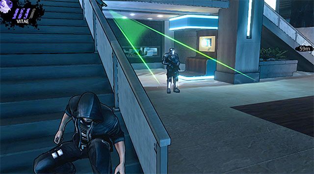 Przejdź ponownie zabezpieczonymi już górnymi balkonikami, powracając po raz kolejny w okolice miejsca startu - Lobby (po pojawieniu się łowców) | Rozdział 5 - Cryogenic | DARK - DARK - poradnik do gry