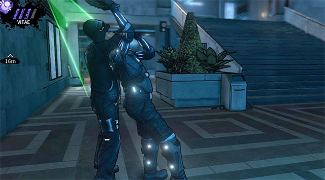 Strażnik zatrzymujący się przy kamerze ochrony - Atrium | Rozdział 5 - Cryogenic | DARK - DARK - poradnik do gry