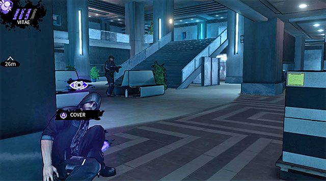 Łowca patrolujący centralną część atrium - Atrium | Rozdział 5 - Cryogenic | DARK - DARK - poradnik do gry