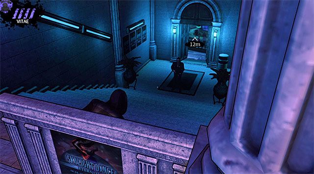 Po znalezieniu się wewnątrz budynku nie śpiesz się z dotarciem do głównej sali klubu Atlantis, a to dlatego, że na dole przebywa jeszcze jeden wartownik - Wejście | Rozdział 3 - Atlantis | DARK - DARK - poradnik do gry