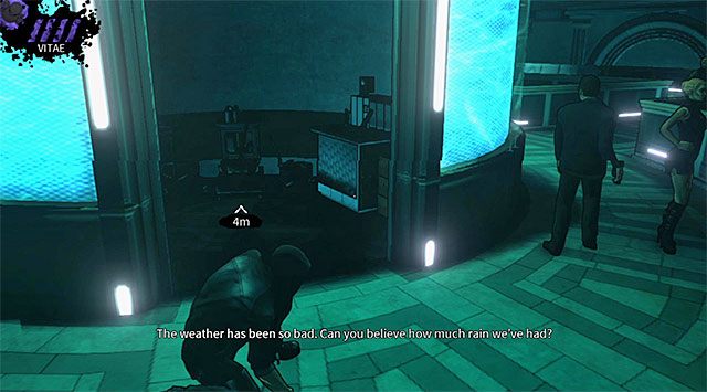 Komora, w której Eric musi schować się w oczekiwaniu na rozpylenie gazu - Główna sala klubu (przed rozpyleniem gazu) | Rozdział 3 - Atlantis | DARK - DARK - poradnik do gry