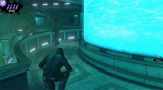 Na pierwszym piętrze na razie zajmij się eliminacją wrogów bardziej oddalonych od wyjścia z głównej sali klubu (screen 1) oraz strażników patrolujących centralną konstrukcję (screen 2) - Główna sala klubu (po rozpyleniu gazu) | Rozdział 3 - Atlantis | DARK - DARK - poradnik do gry