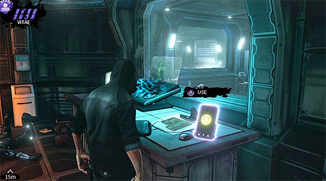 Główną zaletą pozbycia się opisanego wyżej przeciwnika jest możliwość dotarcia do leżącego przy zepsutej konsoli sterowania i pokazanego na dołączonym screenie PDA (200 punktów doświadczenia) - Centrum dowodzenia | Rozdział 6 - M17 Base | DARK - DARK - poradnik do gry