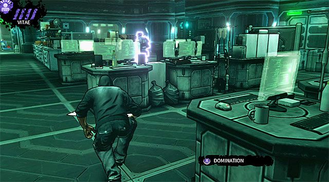 Powróć do głównej części pomieszczenia i zbliż się do pokazanego na screenie kolejnego przeciwnika w zbroi - Centrum dowodzenia | Rozdział 6 - M17 Base | DARK - DARK - poradnik do gry