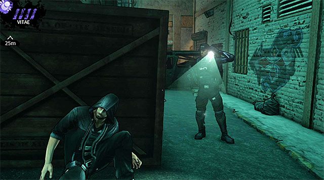 O ile unikanie dwóch czujników ruchu z nowej części podwórza okaże się bardzo łatwe (więcej na ten temat w dalszej części tekstu), o tyle sprawne przemykanie pomiędzy łowcami wampirów i eliminowanie ich będzie już znacznie trudniejsze - Drugie podwórze | Rozdział 4 - The Hole | DARK - DARK - poradnik do gry