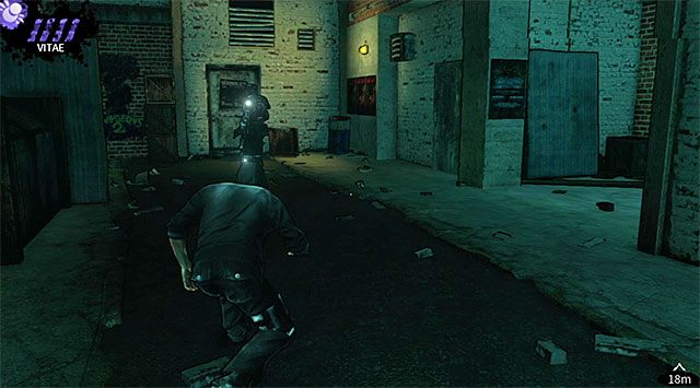 Wartownik patrolujący boczną alejkę - Drugi dziedziniec | Rozdział 4 - The Hole | DARK - DARK - poradnik do gry