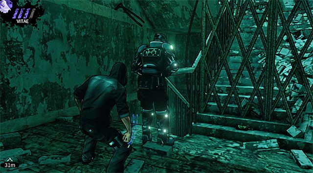 Łowca wampirów rozstawiony przy schodach - Drugi dziedziniec | Rozdział 4 - The Hole | DARK - DARK - poradnik do gry