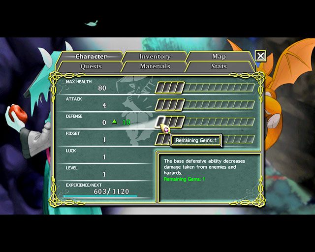 Możesz inwestować w atak lub w obronę, w zależności od przyjętej przez Ciebie strategii - Prolog - The Glade | Solucja Dust An Elysian Tail - Dust: An Elysian Tail - poradnik do gry